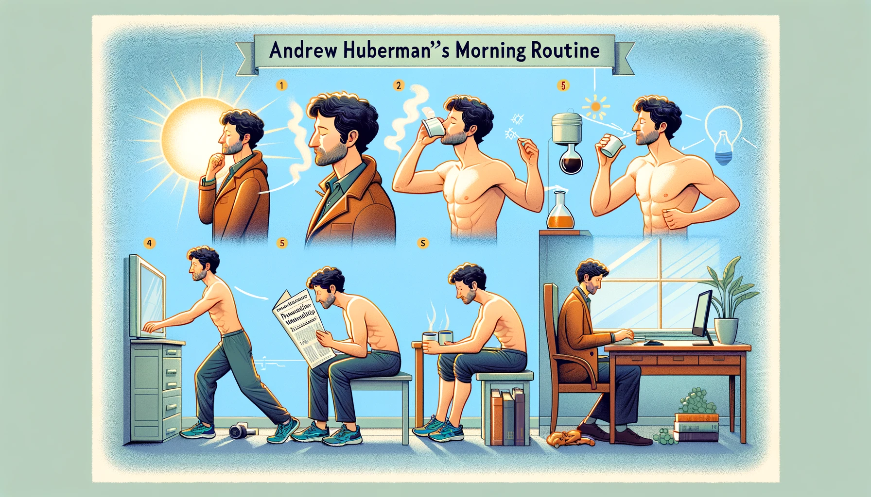 andrew huberman morning routine